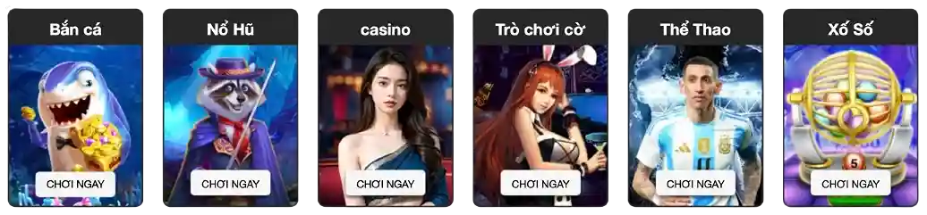 Kho game đa dạng, thỏa mãn mọi đam mê
